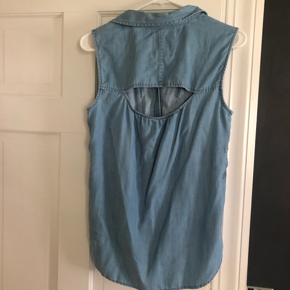 American eagle button down denim tank top - Picture 2 of 3